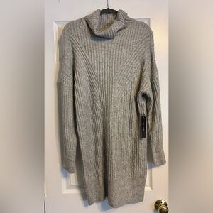 NWT Gray Ribbed Tahari Sweater Dress